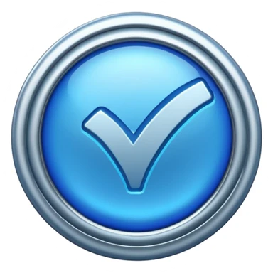 A blue tick verification badge  sticker