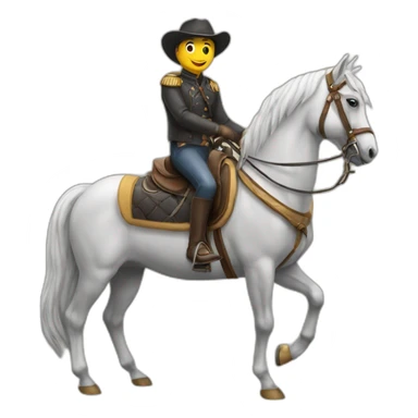 Chat sur un cheval  sticker