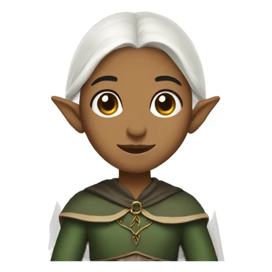 Lord of the rings black hair elf girl  sticker