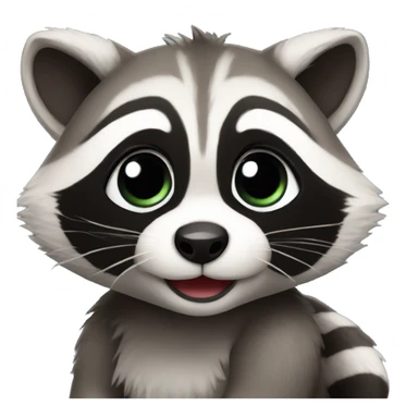 cute baby racoon sticker