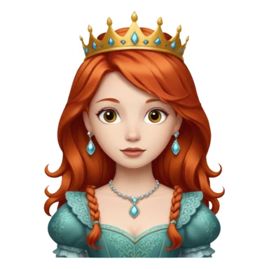 red haired princess sticker