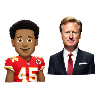 Patrick Mahomes and Roger Goodell sticker