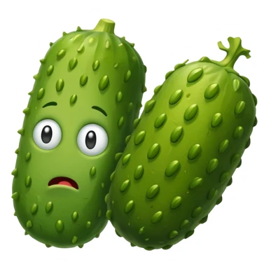 A sad pickle sticker