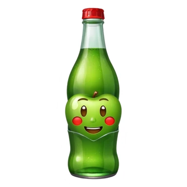 coke bottle, apple style emoji sticker