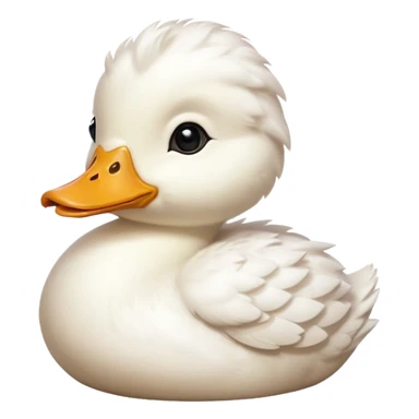 baby white duck sticker