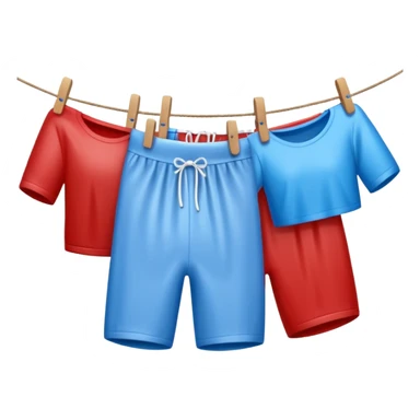 Clothesline sticker