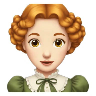 Anne Shirley with puffed sleeves  sticker