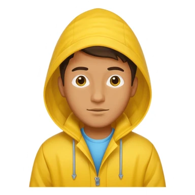 Make a man with a sou’wester, the cap that you use when it rains, and make it yellow and quite big sticker