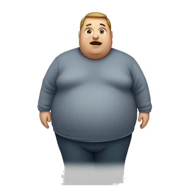 Obese person sticker
