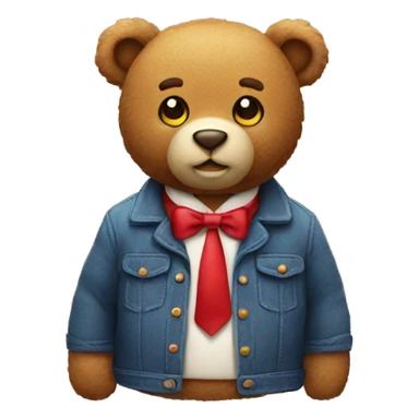 Teddy beer with hart sticker