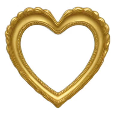 decorative gold heart mirror sticker