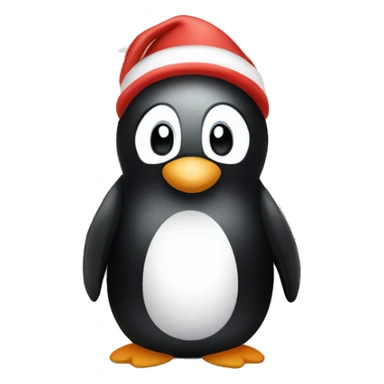 Ein Pinguin in Weihnachtsstimmung sticker