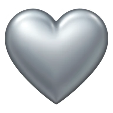 silver heart emoji sticker