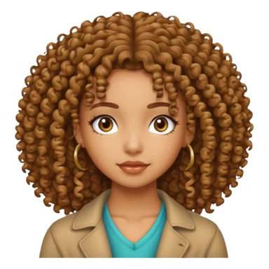 mulatto girl with curly hair bitch sticker