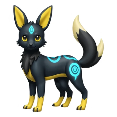Umbreon-Electrike-Zeraora-Fakémon-hybrid-creature (full body)  sticker