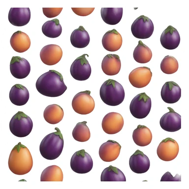 Eggplant and peach sticker