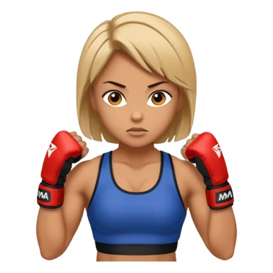woman making MMA sticker