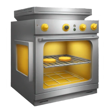 A yellow cake oven sticker