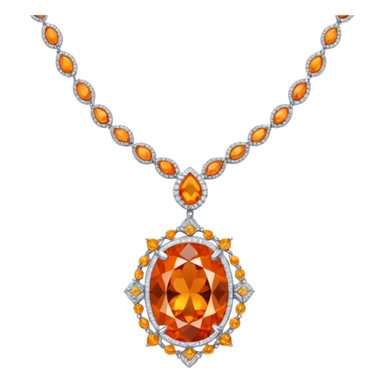 fantasy-magic-orange-necklace-diamonds sticker