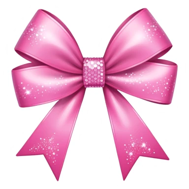 Pink bow with spark sticker