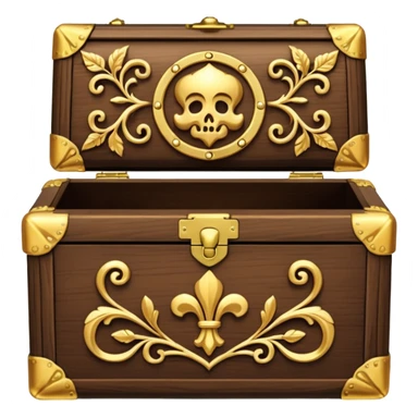 tresure box with motifs sticker