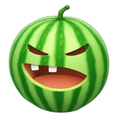 Angry melon sticker
