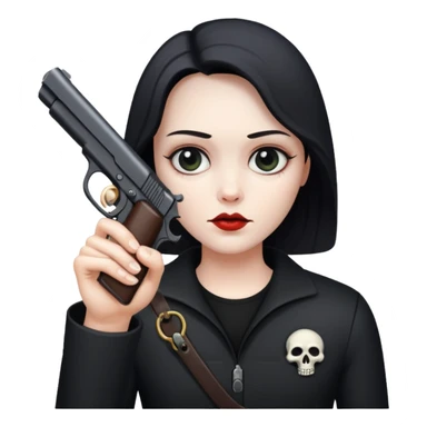 La muerte con una pistola sticker