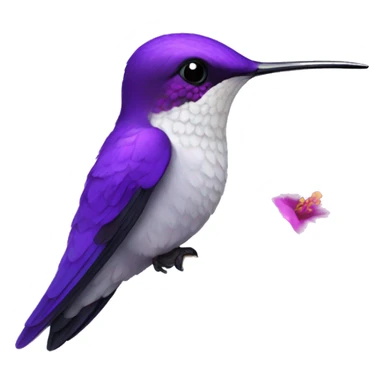 Violet hummingbird sticker