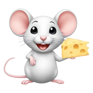 Mouse with cheese vector sticker