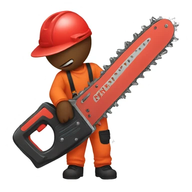 red chainsaw sticker
