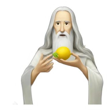 Saruman eating lemon sticker