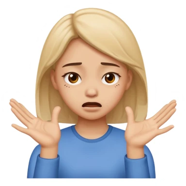 girl rejecting with her hands and a face of disgust sticker