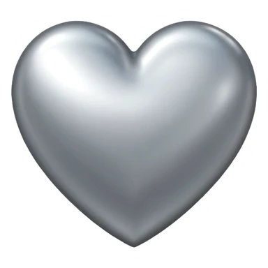 silver heart emoji sticker