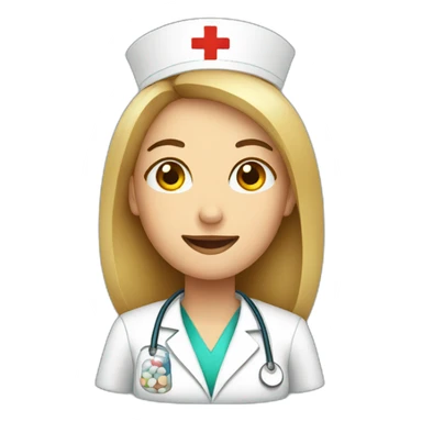 nurse with pills sticker