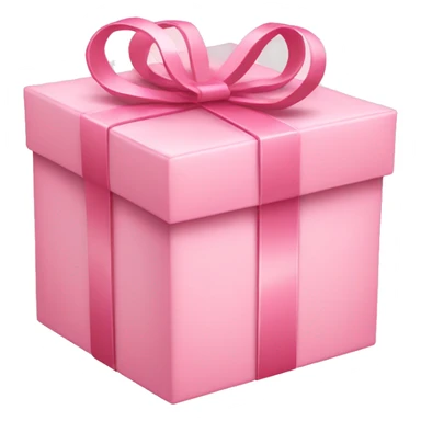 heart shaped light pink gift box sticker