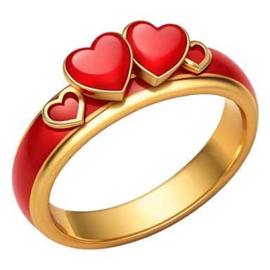 wedding ring and hearts sticker