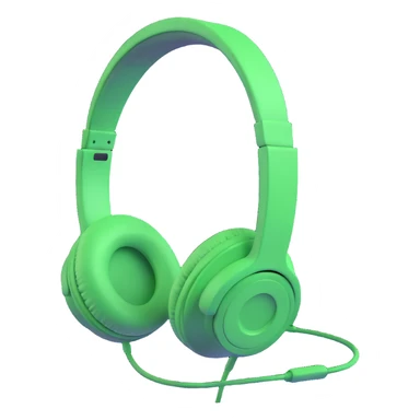 green headphones sticker