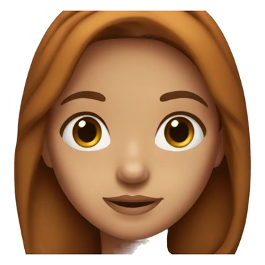 a girl with reddish-brown hair, brown eyes, brown eyebrows, and slightly swarthy skin sticker