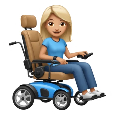 woman in motorized wheelchair sticker