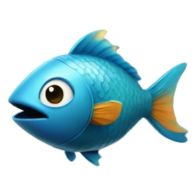 Fish in space play football  sticker