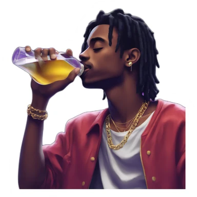 playboi carti sipping lean at a concert sticker