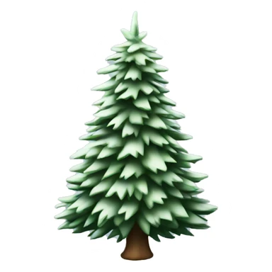  actual white fir christmas tree isolated.  sticker