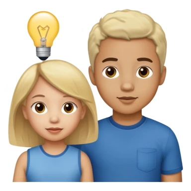 FIVE-YEAR-OLD BIRACIAL BOY WITH LIGHT HAIR AND LIGHT SKIN, THREE-YEAR-OLD BIRACIAL GIRL WITH LIGHT HAIR AND LIGHT SKIN sticker