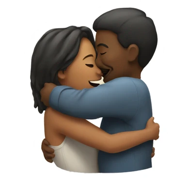 Hug and kiss sticker