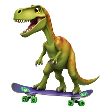 Long neck dinosaur skating sticker