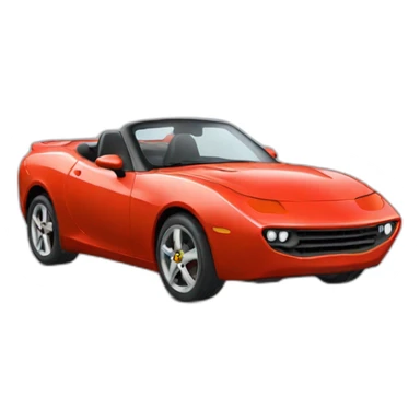 tomato driving sports car sticker