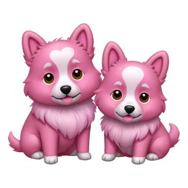 Pink dogs  sticker