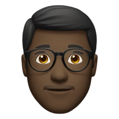 white-male-brunette-black-round-glasses sticker