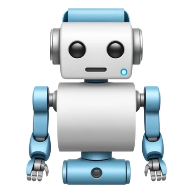 Un robot de papel higiénico sticker