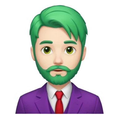 joker with beard sticker